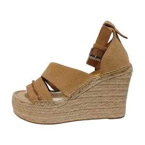 Dolce Vita Suede Desi Platform Espadrille Wedge Heel Sandals Women's Size 8